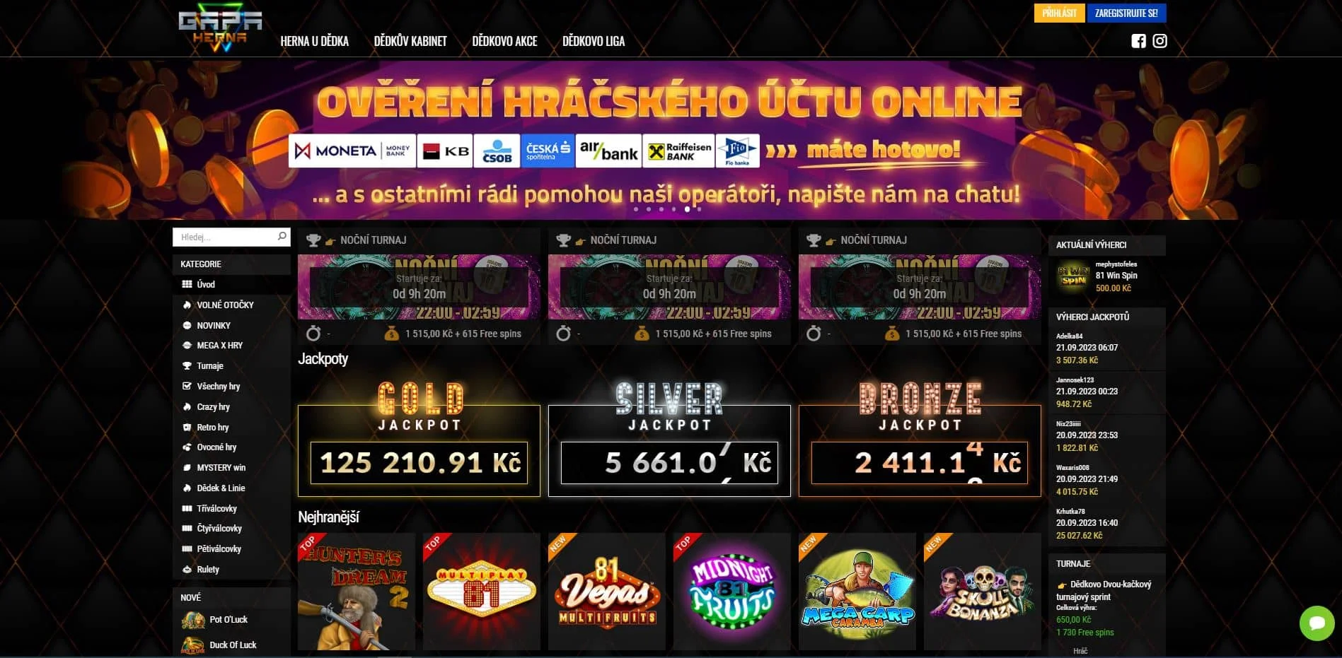 Herna u Dědka Snímek obrazovky 2